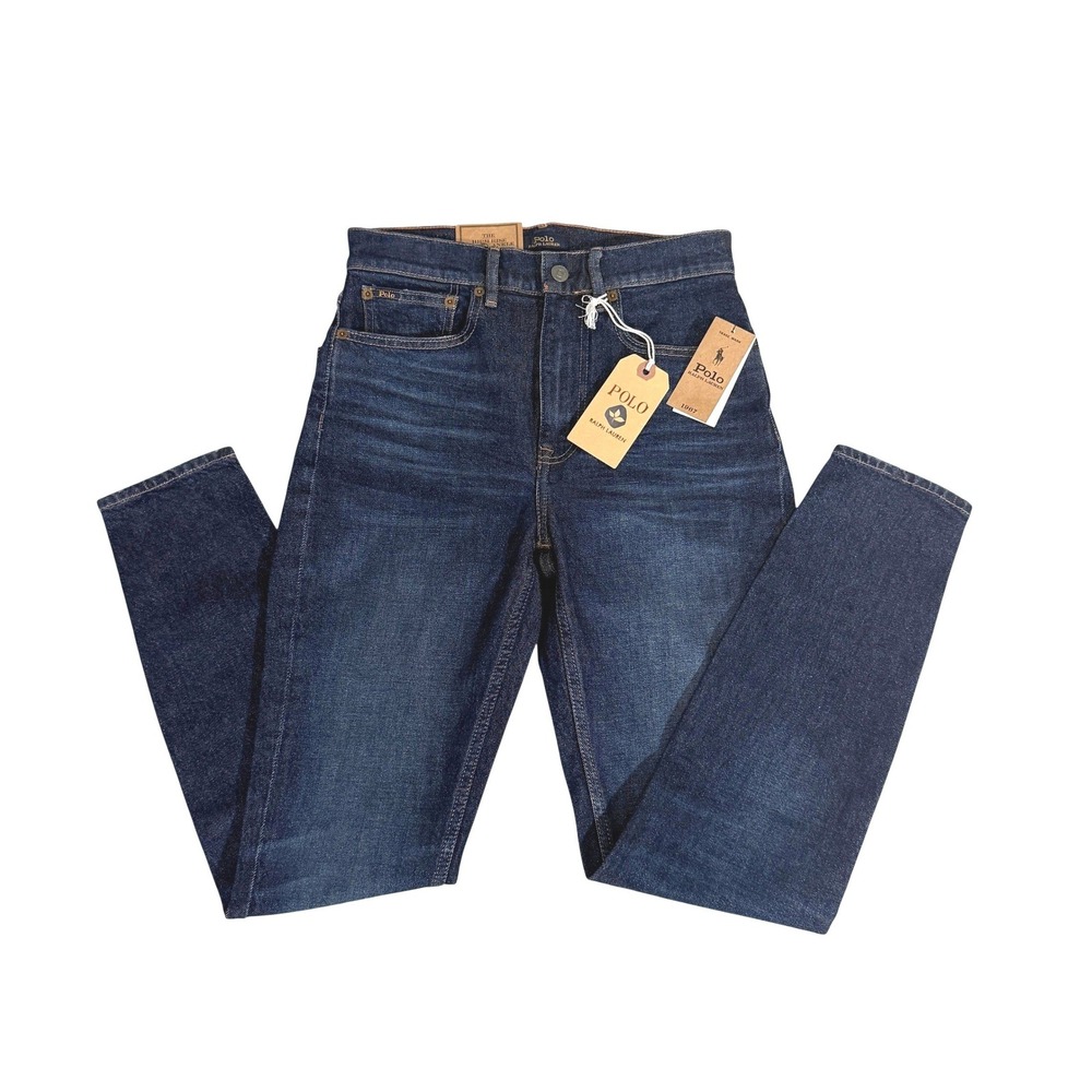 Polo Ralph Lauren High Rise‎ Skinny Ankle Jeans Organic Dark Wash Indigo Size 26